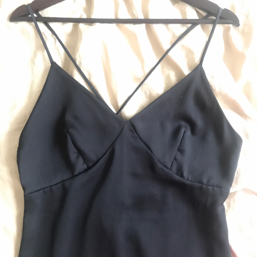 Black Slip Dress - Low back